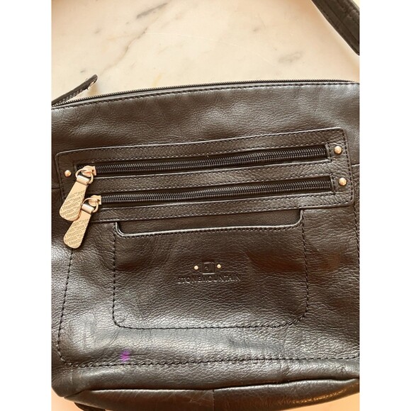 Stone Mountain Black Leather Hobo Crossbody Shoulder Bag Purse Buttery Soft - Picture 5 of 16